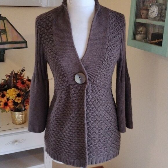 J.Jill Cotton Blend Crochet Sweater - Picture 1 of 12